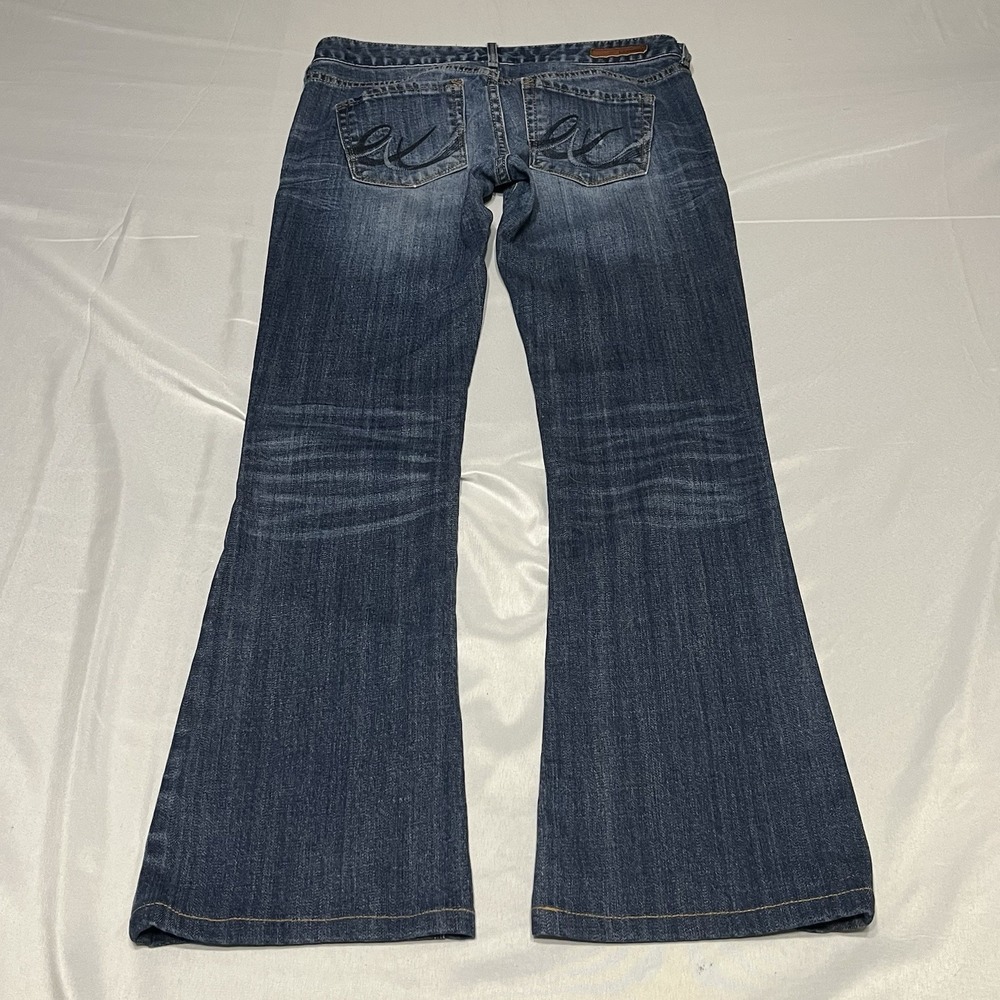 Express Jeans Women's 2R Stella Low Rise Bootcut Fits 30x29.5 Dark Wash Denim